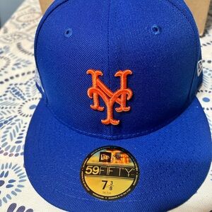 New Era Royal Blue and White New York Mets Fitted Cap